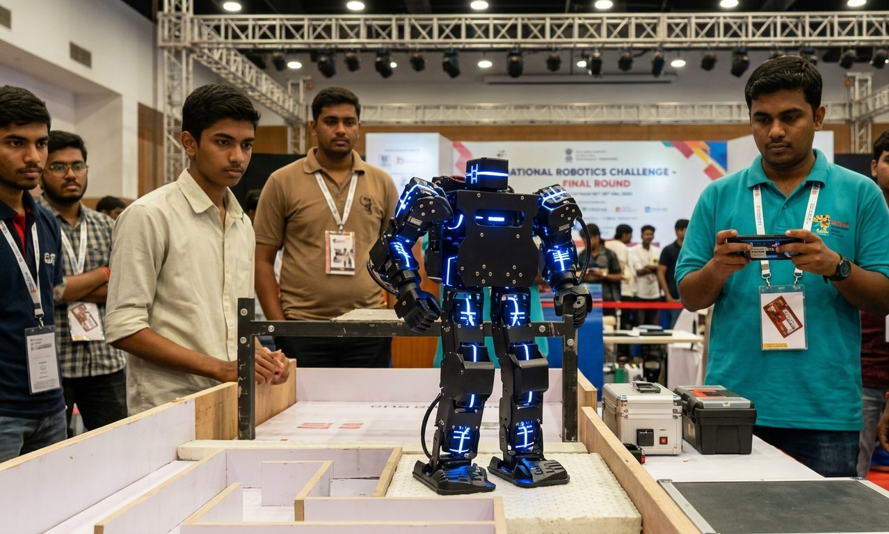 Robot humanoid di arena misi